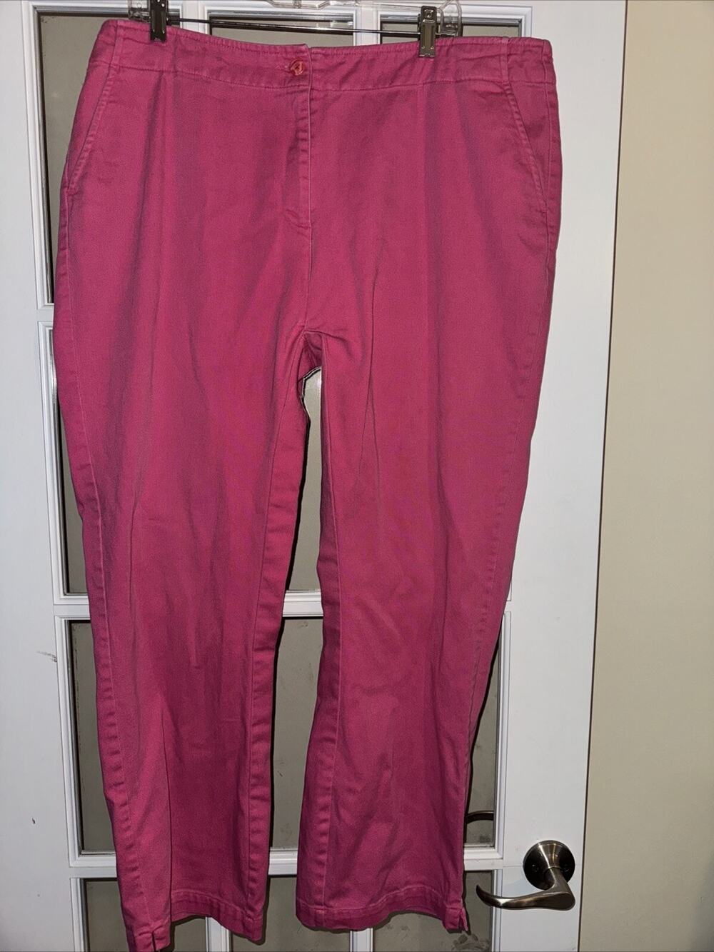 Susan Bristol Womens Pink Solid Denim Jean Pants Y2K 18W